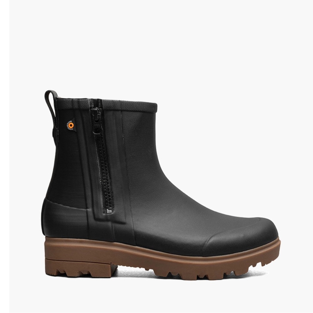 NEW Bogs Black and Brown Winter Rain Boots